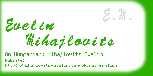 evelin mihajlovits business card